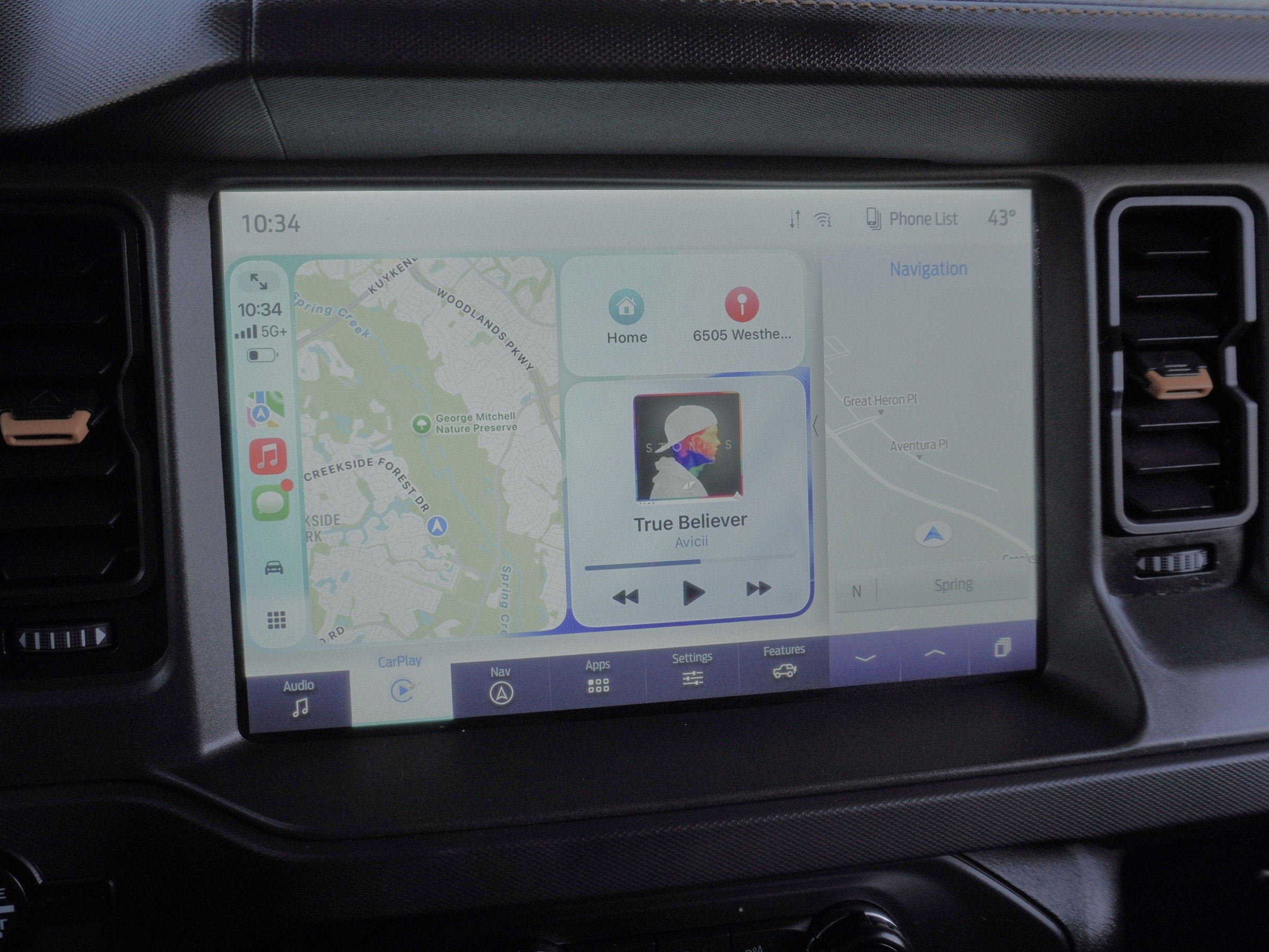 Ford Bronco infotainment system
